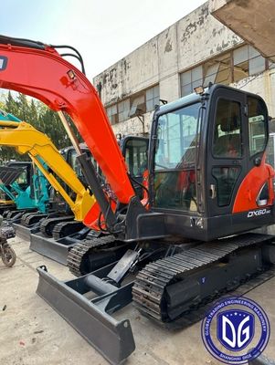 Использованный Doosan DX60 6тонный мелкий экскаватор с тяжелой нагрузкой и твердой машиной