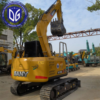 Sany SY75C 7.5Ton использованный экскаватор с передовой системой охлаждения