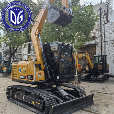 Sany SY75C 7,5 тонны использованный экскаватор с передовой системой охлаждения