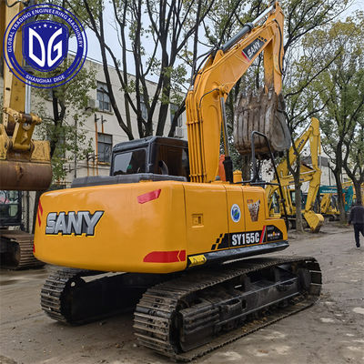 Sany SY155 15.5T Использованная экскаваторная растяжка Эффективная и энергосберегающая система питания