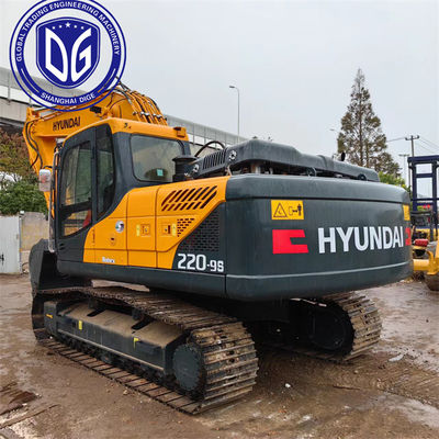 Подержанный экскаватор Hyundai 22 тонн 220LC-9S Гидравлический экскаватор с ползучей ручкой