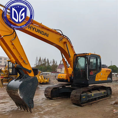 Подержанный экскаватор Hyundai 22 тонн 220LC-9S Гидравлический экскаватор с ползучей ручкой