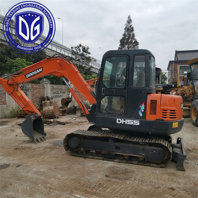 Отличное состояние DH55 Использованный экскаватор Doosan 5,5 тонн с профессиональным обслуживанием