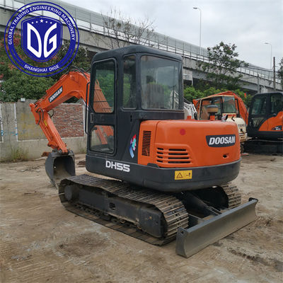 Подержанный мини экскаватор Doosan DH55 5,5 тонны с хорошим качеством по низкой цене готов к продаже