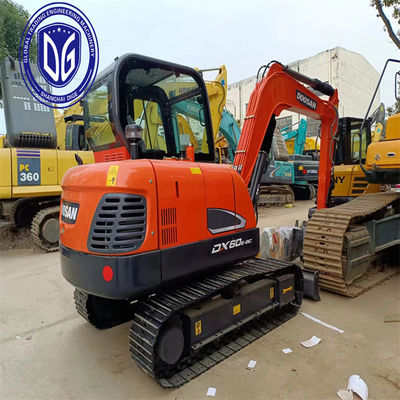 Оптимизированный DX60E-9C Использованный Doosan 6t экскаватор Гидравлическая машина, точно контролируемая