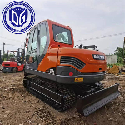DX80 8 тонн Использованный экскаватор Doosan Гидравлическая экскаваторная машина