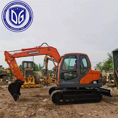 DX80 8 тонн Использованный экскаватор Doosan Гидравлическая экскаваторная машина