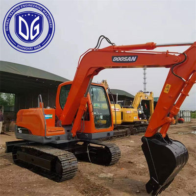 DX80 8 тонн Использованный экскаватор Doosan Гидравлическая экскаваторная машина