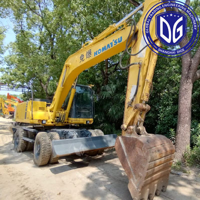 Происхождение Япония PC150W Использованный Komatsu колесный экскаватор PC150W экскаватор Подержанный Komatsu гидравлический экскаватор PC150W