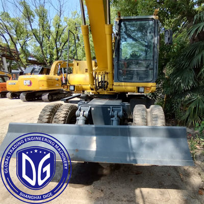 Происхождение Япония PC150W Использованный Komatsu колесный экскаватор PC150W экскаватор Подержанный Komatsu гидравлический экскаватор PC150W