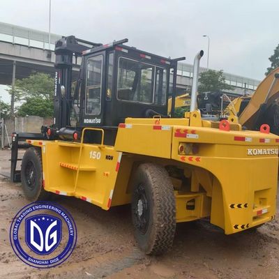 Минимальное износ FD150 Использованный вилочный погрузчик Komatsu 15 с высокими производительностью