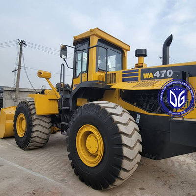 Передний загрузчик Komatsu WA470-3 Использованный загрузчик Строительное оборудование для крупной горной техники
