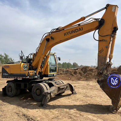Происхождение Корея 210W-9 Использованный Hyundai Колесный экскаватор 210W-9 Колесный экскаватор Подержанный Hyundai экскаватор 210W-9